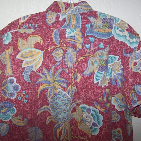 VINTAGE REYN SPOONER HAWAIIAN FLORAL SHIRT S3437 - Picture 6 of 11
